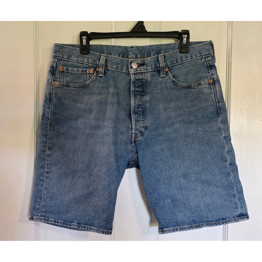 Levis 501 Original Fit Mens Denim Dad Shorts Medium Wash W34 36512-0163 90s Y2K